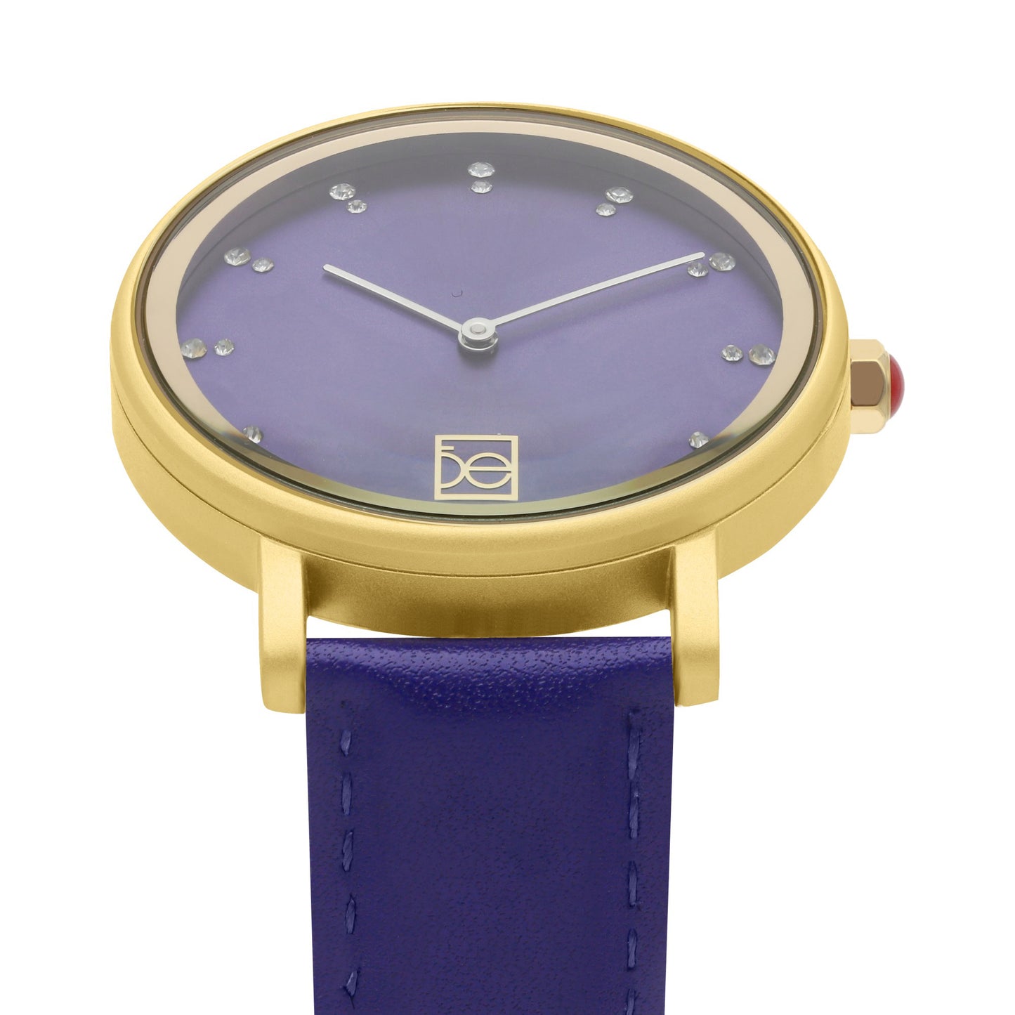 Reloj Cloe Análogo para Dama con Pedrería en Indicadores y Correa de Tactopiel OE2554
