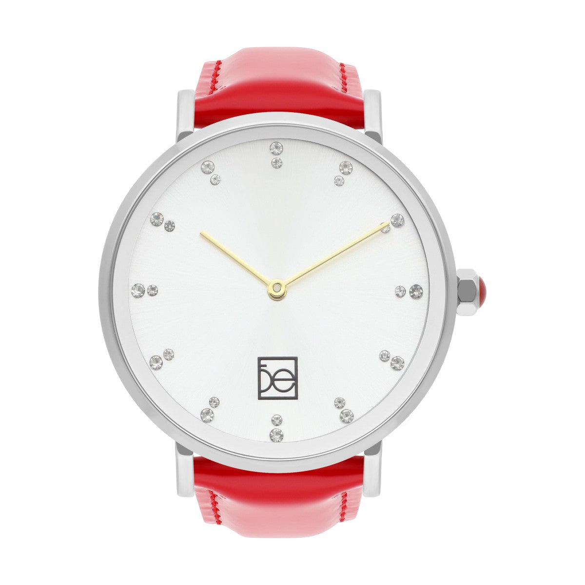 Reloj Cloe Análogo para Dama con Pedrería en Indicadores y Correa de Tactopiel OE2554