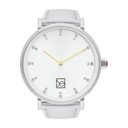 Reloj Cloe Análogo para Dama con Pedrería en Indicadores y Correa de Tactopiel OE2554