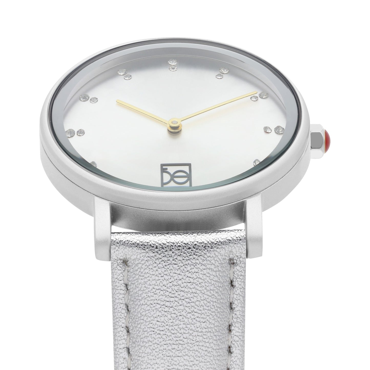 Reloj Cloe Análogo para Dama con Pedrería en Indicadores y Correa de Tactopiel OE2554