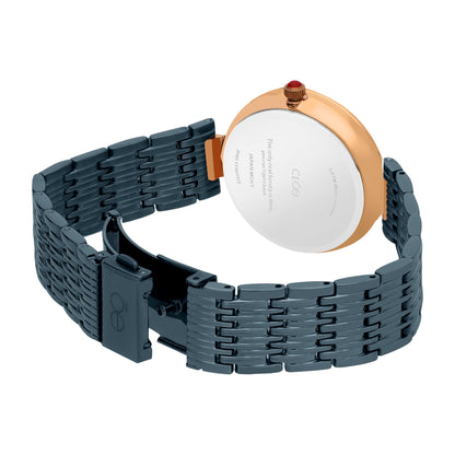 Reloj Cloe Análogo para Dama con Indicador en Forma de Luna y Extensible de Acero Inoxidable OE2555