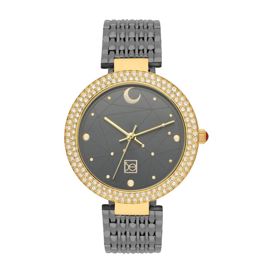Reloj Cloe Análogo para Dama con Indicador en Forma de Luna y Extensible de Acero Inoxidable OE2555