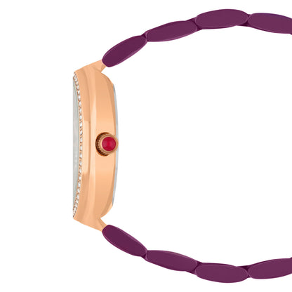 Reloj Cloe Análogo para Dama con Indicador en Forma de Luna y Extensible de Acero Inoxidable OE2555