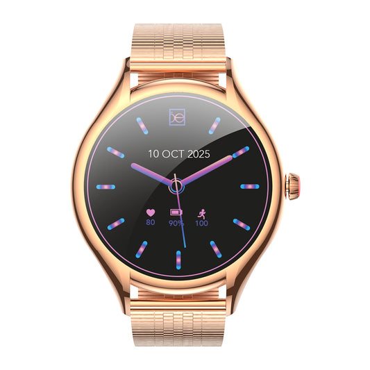 Smartwatch Cloe S4 para Dama con Pantalla Amoled y Extensible de Acero Inoxidable Liso OE2560