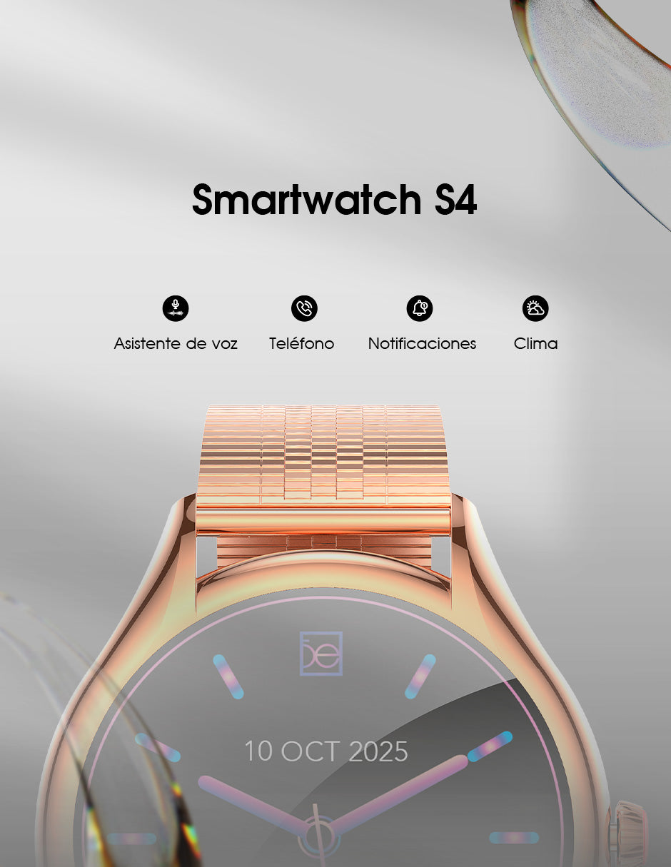 Smartwatch Cloe S4 Dama | Pantalla AMOLED | Extensible Acero Liso OE2560