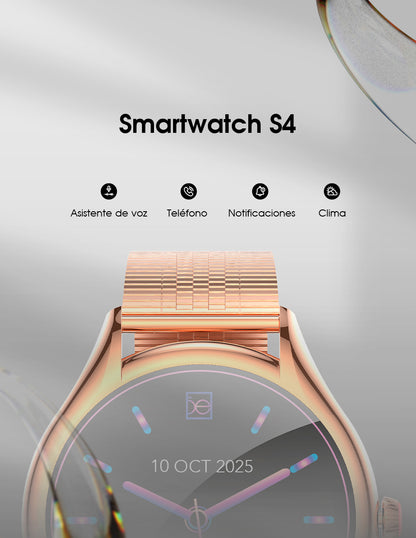 Smartwatch Cloe S4 Dama | Pantalla AMOLED | Extensible Acero Liso OE2560