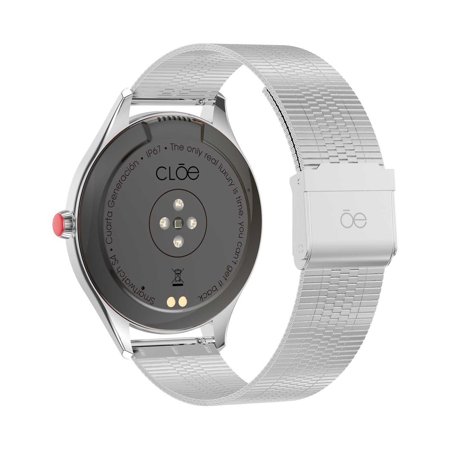 Smartwatch Cloe S4 para Dama con Pantalla Amoled y Extensible de Acero Inoxidable Liso OE2560