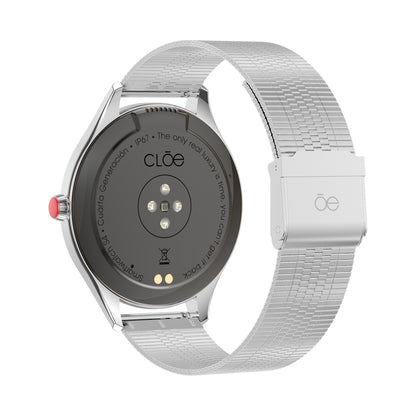 Smartwatch Cloe S4 para Dama con Pantalla Amoled y Extensible de Acero Inoxidable Liso OE2560