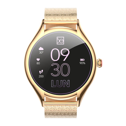 Smartwatch Cloe S4 para Dama con Pantalla Amoled y Extensible de Acero Inoxidable con Textura OE2561