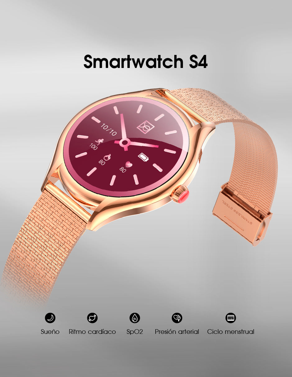 Smartwatch Cloe S4 Dama | Pantalla AMOLED | Extensible Acero Texturizado OE2561