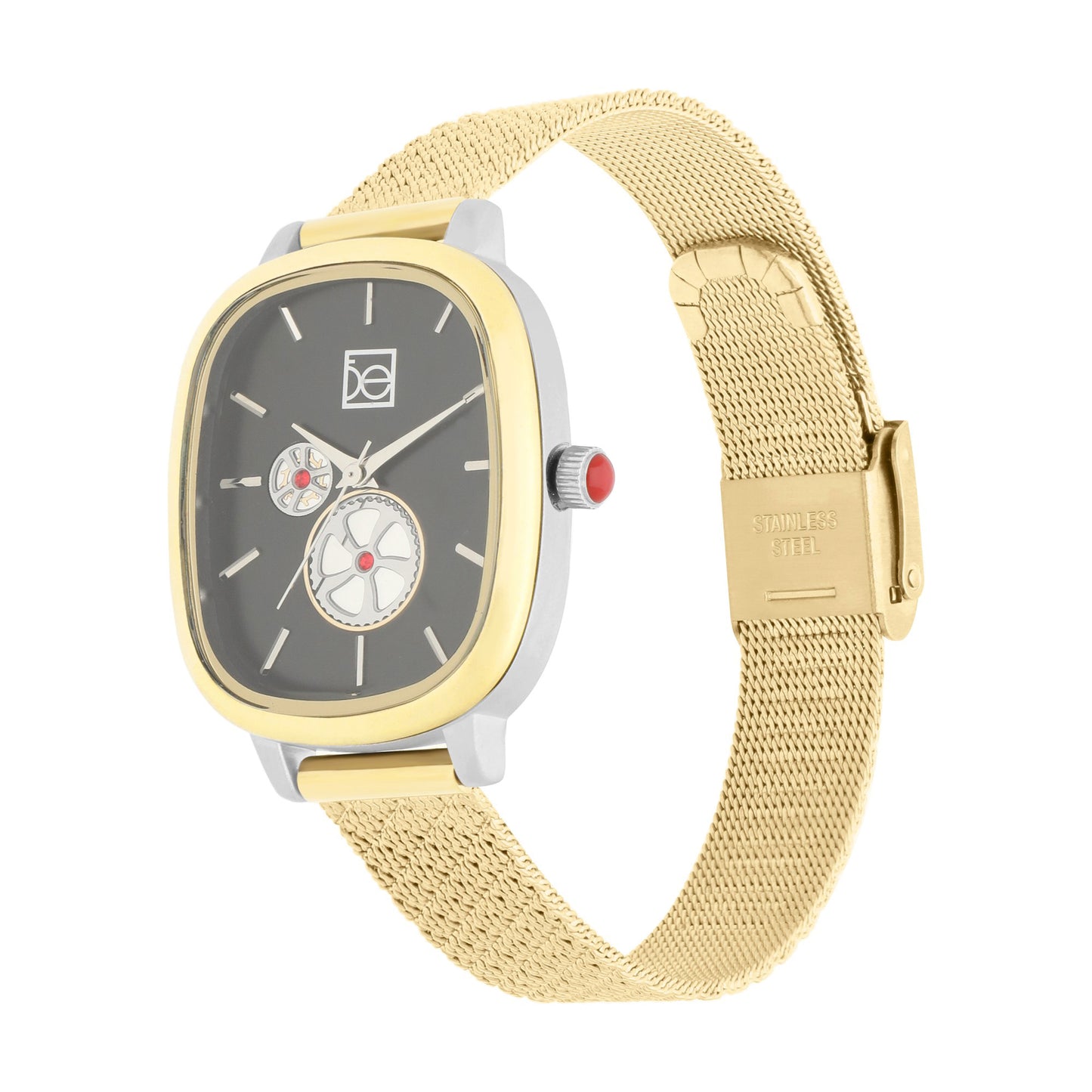 Reloj Cloe Análogo para Dama con Simuladores de Máquina y Extensible de Mesh