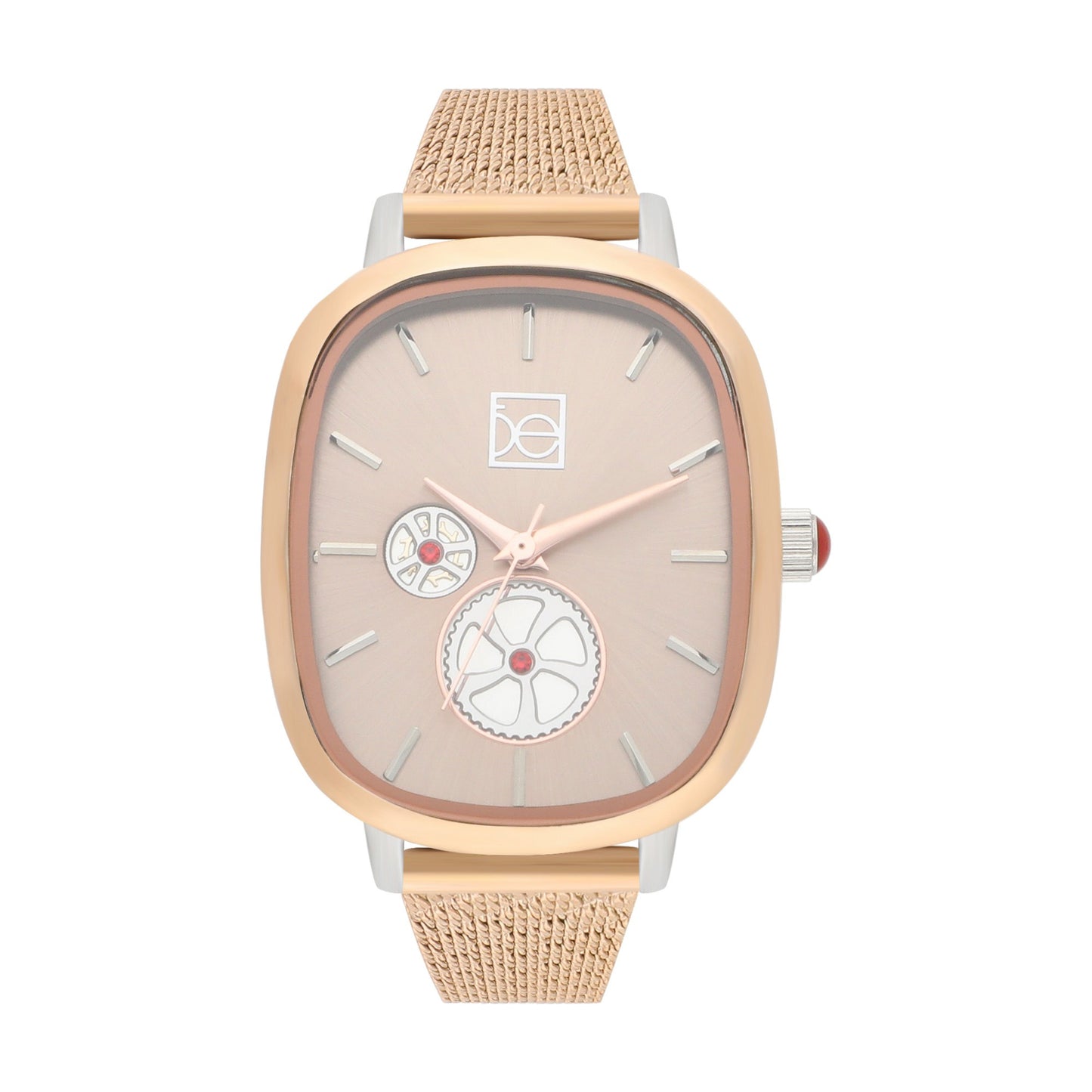 Reloj Cloe Análogo para Dama con Simuladores de Máquina y Extensible de Mesh