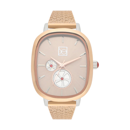 Reloj Cloe Análogo para Dama con Simuladores de Máquina y Extensible de Mesh