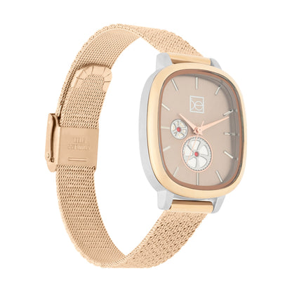 Reloj Cloe Análogo para Dama con Simuladores de Máquina y Extensible de Mesh