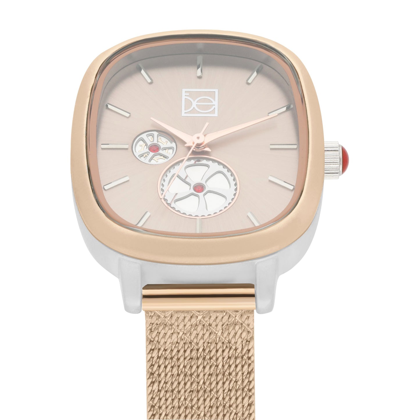 Reloj Cloe Análogo para Dama con Simuladores de Máquina y Extensible de Mesh