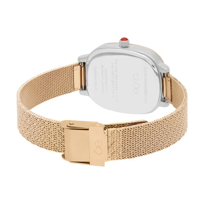 Reloj Cloe Análogo para Dama con Simuladores de Máquina y Extensible de Mesh