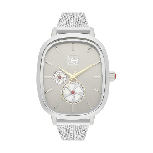 Reloj Cloe Análogo para Dama con Simuladores de Máquina y Extensible de Mesh