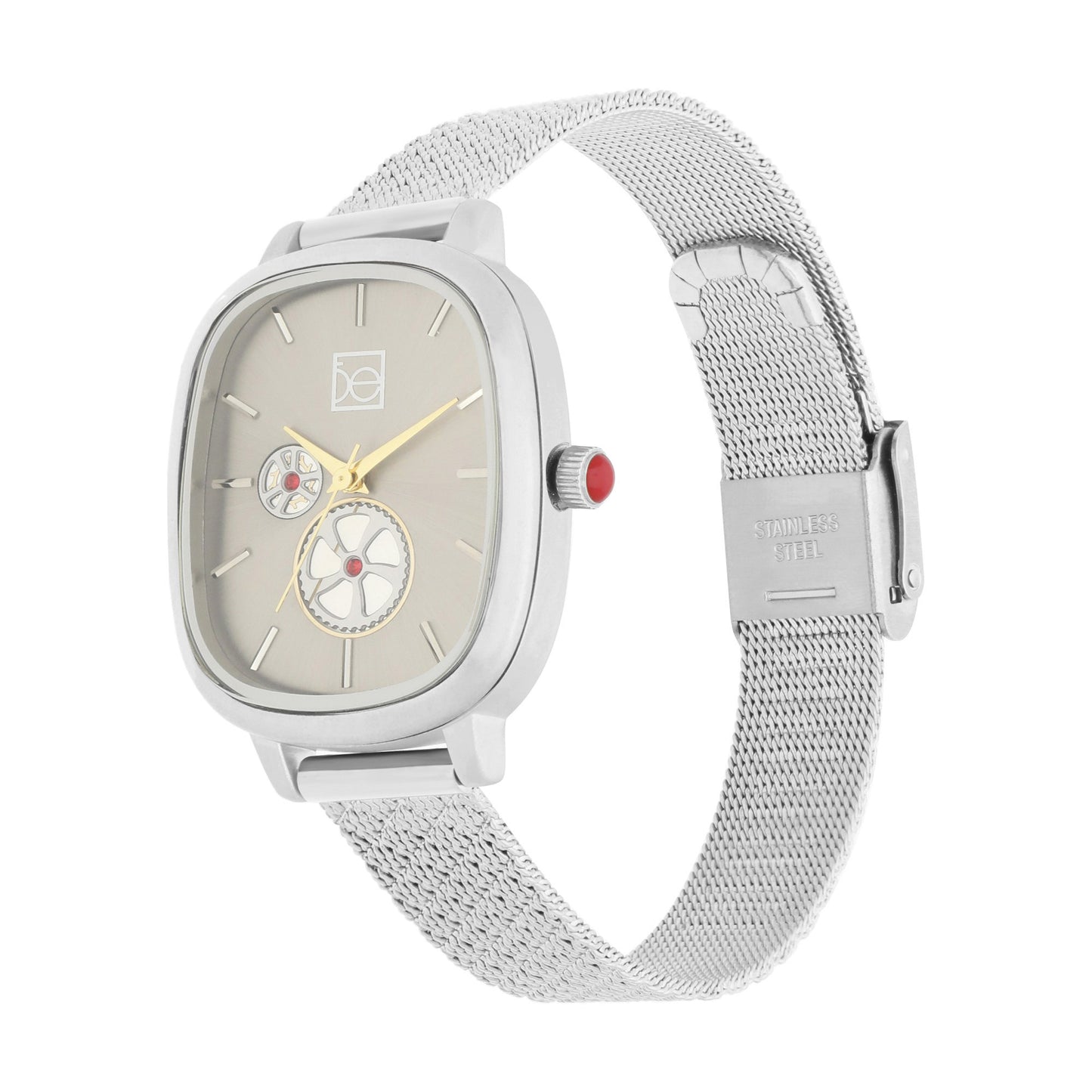 Reloj Cloe Análogo para Dama con Simuladores de Máquina y Extensible de Mesh