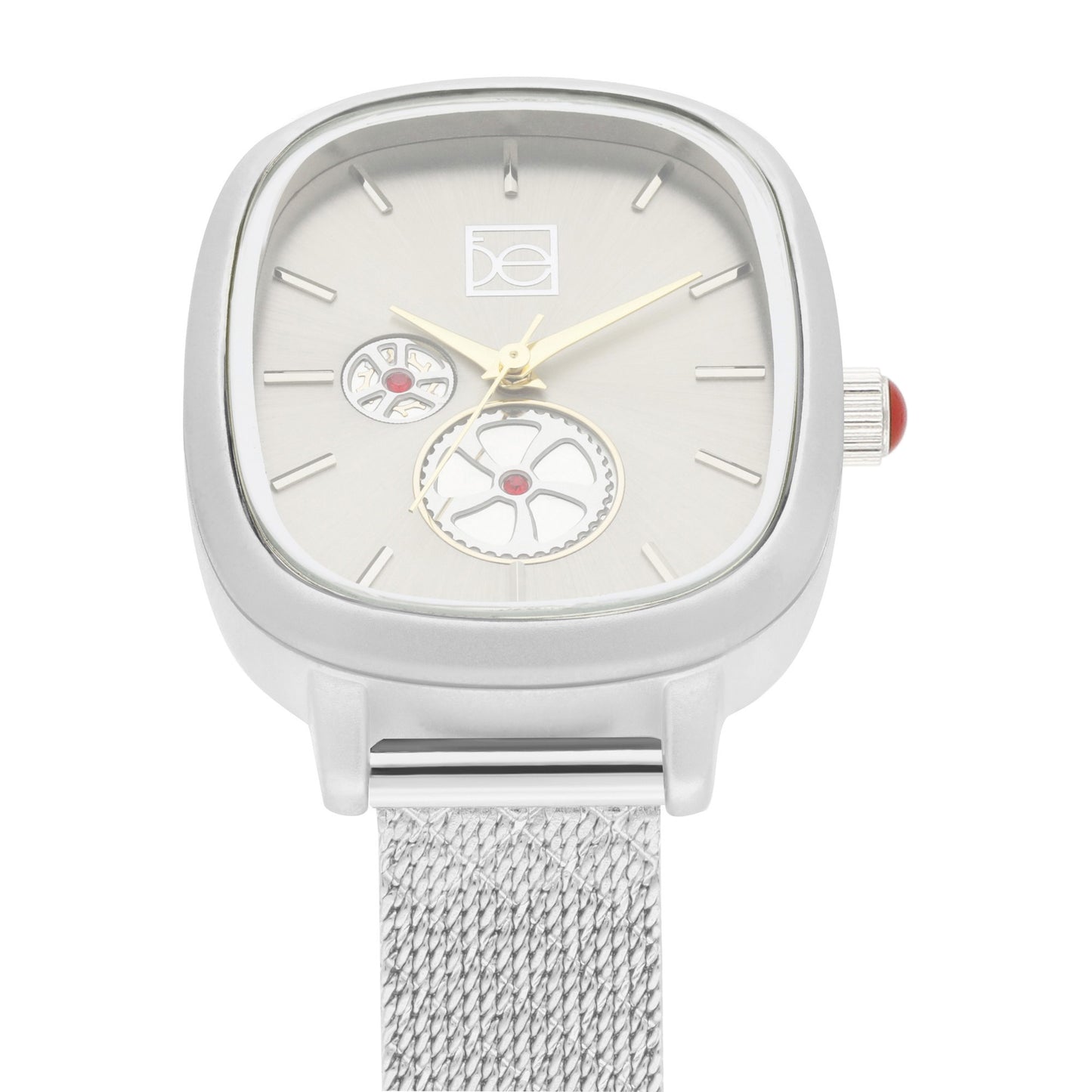 Reloj Cloe Análogo para Dama con Simuladores de Máquina y Extensible de Mesh