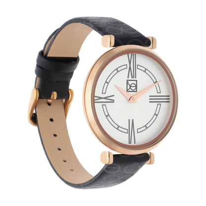 Reloj Cloe Análogo para Dama con Diseño OE en Correa de Tactopiel OE2604