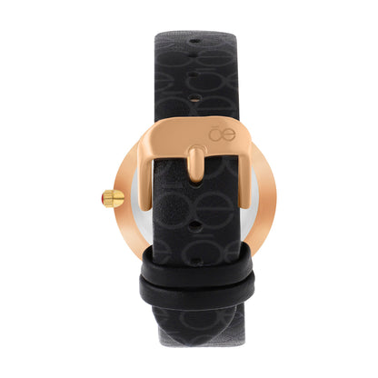 Reloj Cloe Análogo para Dama con Diseño OE en Correa de Tactopiel OE2604