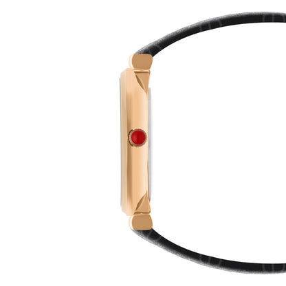 Reloj Cloe Análogo para Dama con Diseño OE en Correa de Tactopiel OE2604