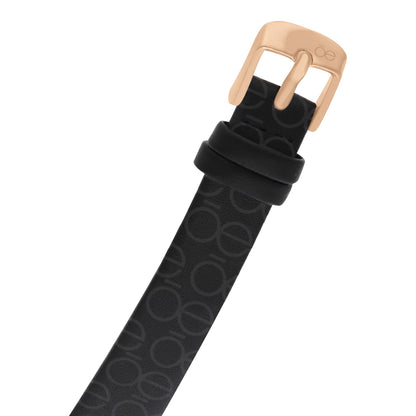 Reloj Cloe Análogo para Dama con Diseño OE en Correa de Tactopiel OE2604