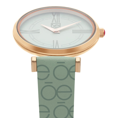 Reloj Cloe Análogo para Dama con Diseño OE en Correa de Tactopiel OE2604