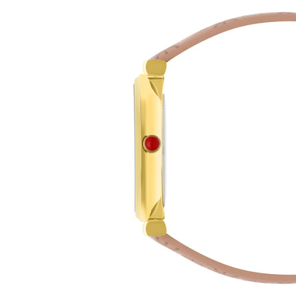 Reloj Cloe Análogo para Dama con Diseño OE en Correa de Tactopiel OE2604