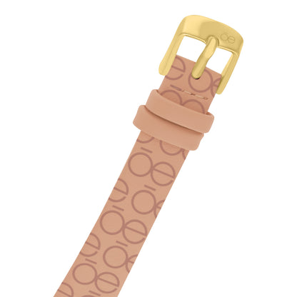 Reloj Cloe Análogo para Dama con Diseño OE en Correa de Tactopiel OE2604
