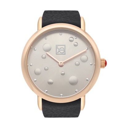 Reloj Cloe Análogo para Dama con Textura con Relieve en Carátula y Correa de Tactopiel OE2607