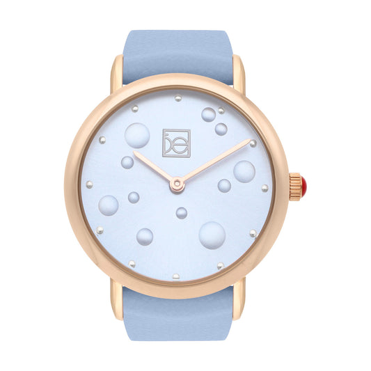 Reloj Cloe Análogo para Dama con Textura con Relieve en Carátula y Correa de Tactopiel