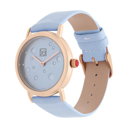 Reloj Cloe Análogo para Dama con Textura con Relieve en Carátula y Correa de Tactopiel OE2607