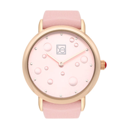 Reloj Cloe Análogo para Dama con Textura con Relieve en Carátula y Correa de Tactopiel OE2607