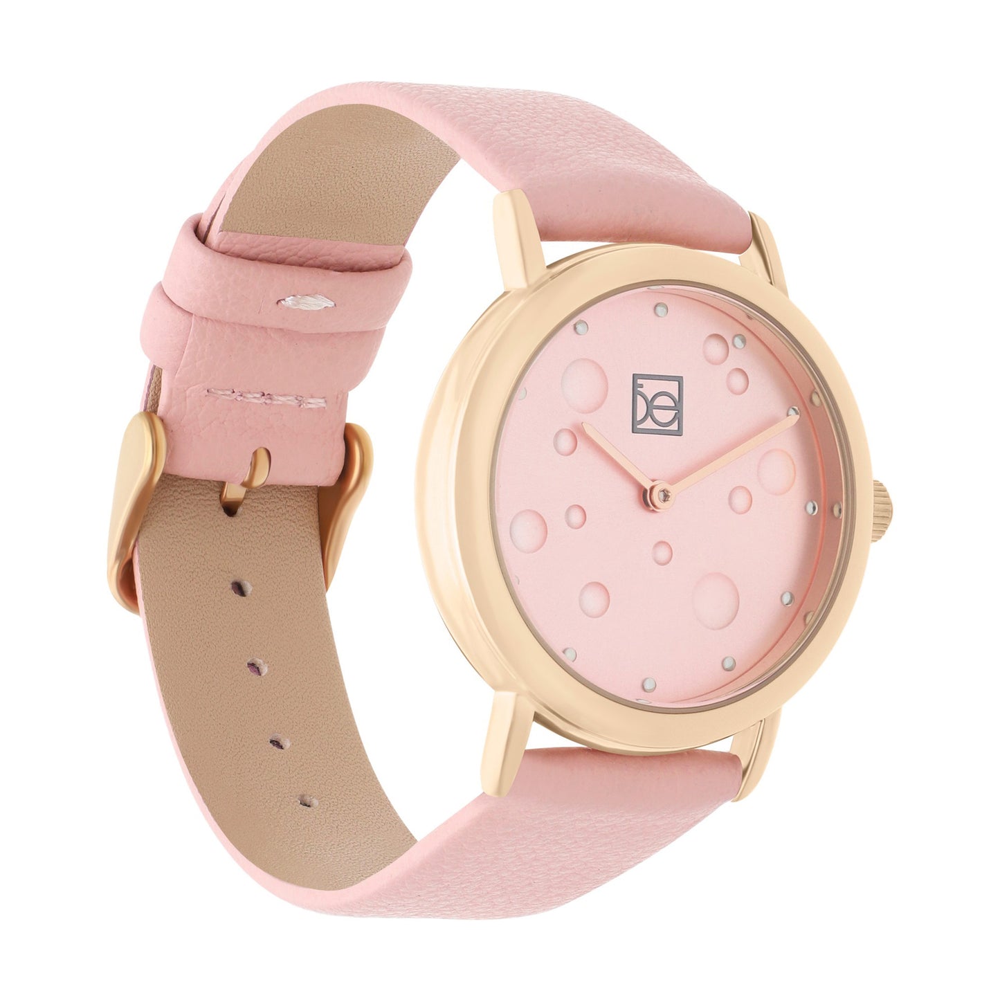 Reloj Cloe Análogo para Dama con Textura con Relieve en Carátula y Correa de Tactopiel OE2607