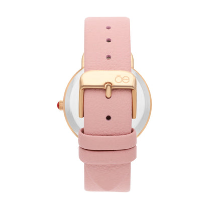 Reloj Cloe Análogo para Dama con Textura con Relieve en Carátula y Correa de Tactopiel OE2607