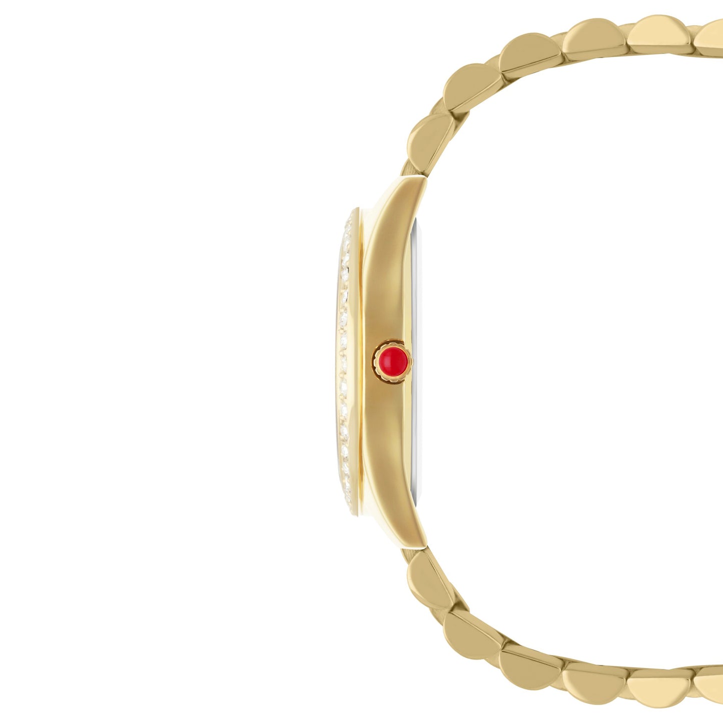 Reloj Cloe Análogo para Dama con Pedrería Multicolor en Indicadores y Extensible de Acero Inoxidable OE2609