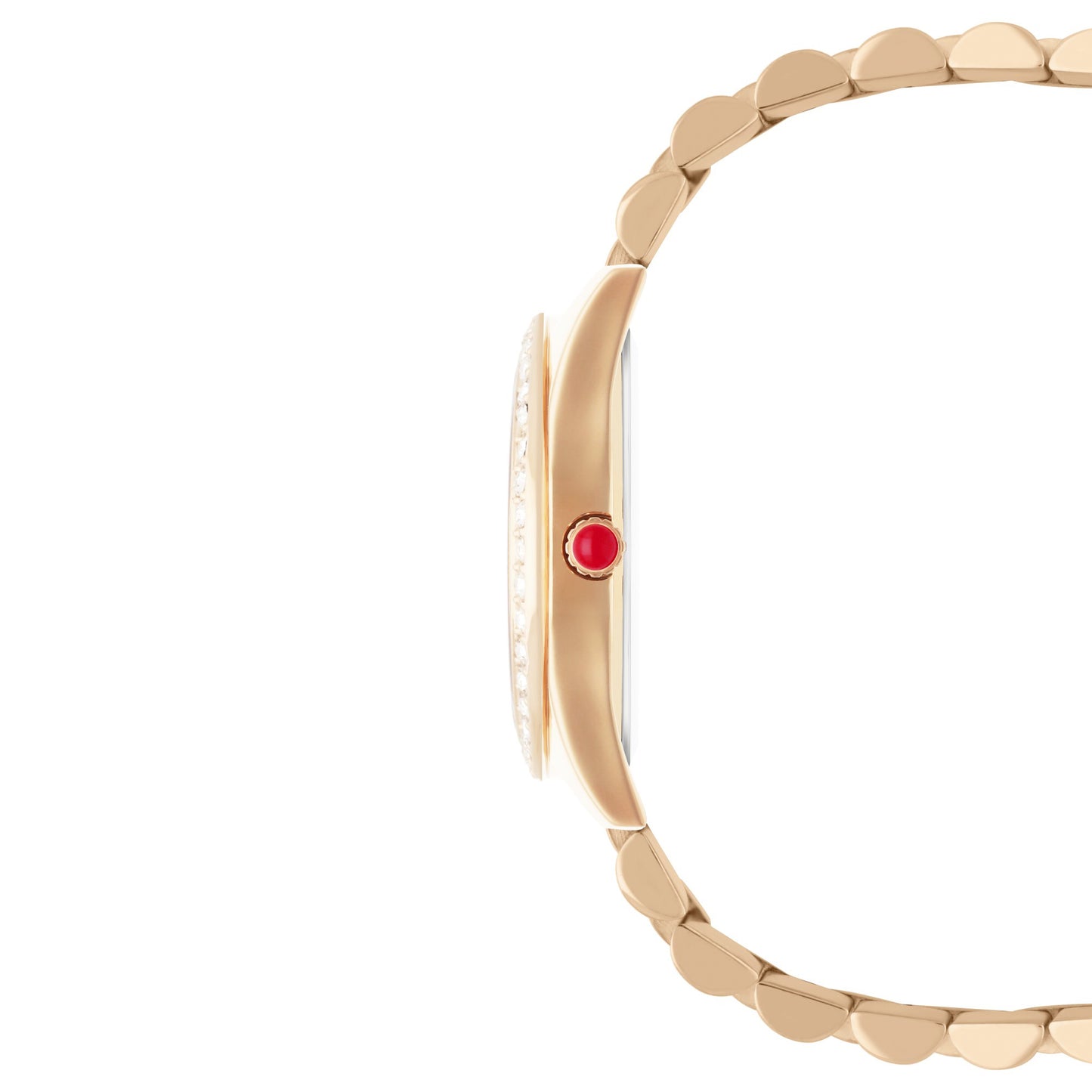 Reloj Cloe Análogo para Dama con Pedrería Multicolor en Indicadores y Extensible de Acero Inoxidable OE2609