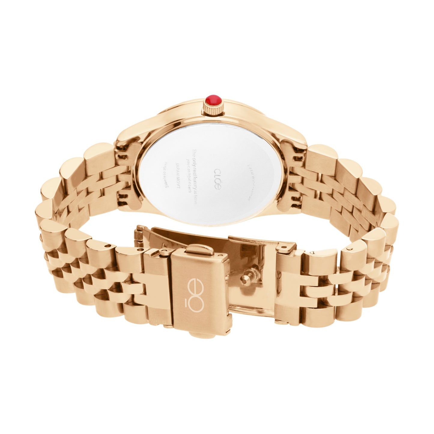 Reloj Cloe Análogo para Dama con Pedrería Multicolor en Indicadores y Extensible de Acero Inoxidable OE2609