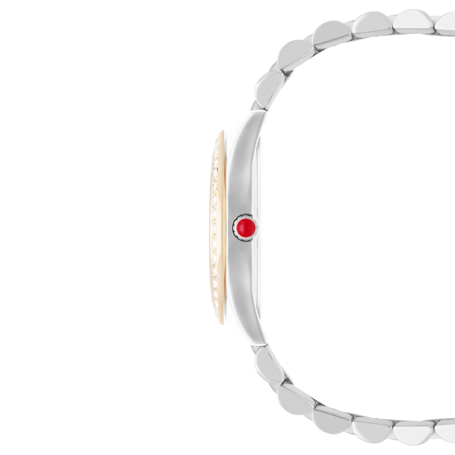 Reloj Cloe Análogo para Dama con Pedrería Multicolor en Indicadores y Extensible de Acero Inoxidable OE2609