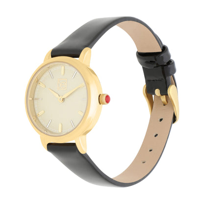 Reloj Cloe Análogo para Dama con y Correa de Charol OE2610