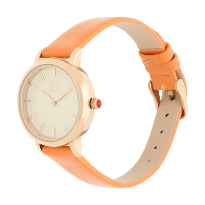 Reloj Cloe Análogo para Dama con y Correa de Charol OE2610