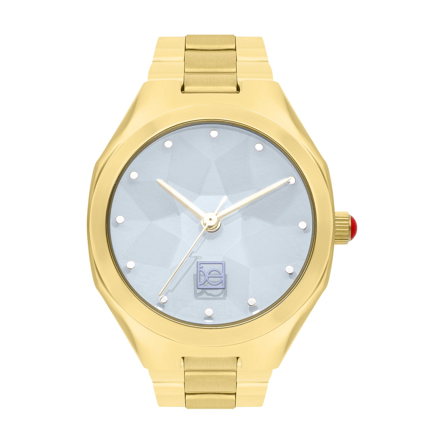 Reloj Cloe Análogo para Dama con Cristal Interior Facetado y Extensible de Acero Inoxidable OE2612