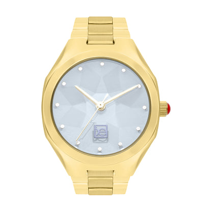 Reloj Cloe Análogo para Dama con Cristal Interior Facetado y Extensible de Acero Inoxidable OE2612