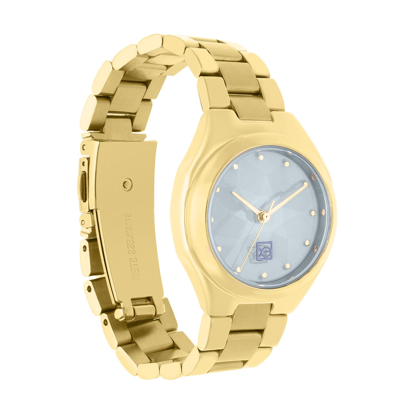 Reloj Cloe Análogo para Dama con Cristal Interior Facetado y Extensible de Acero Inoxidable OE2612