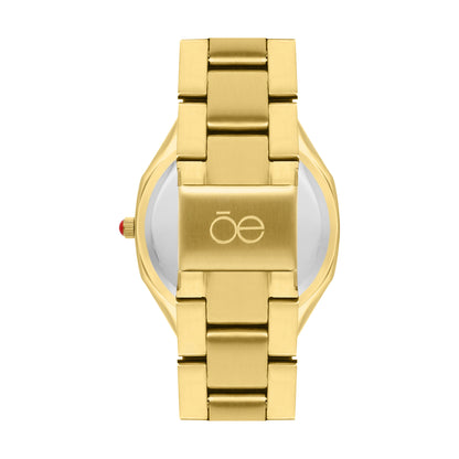 Reloj Cloe Análogo para Dama con Cristal Interior Facetado y Extensible de Acero Inoxidable OE2612