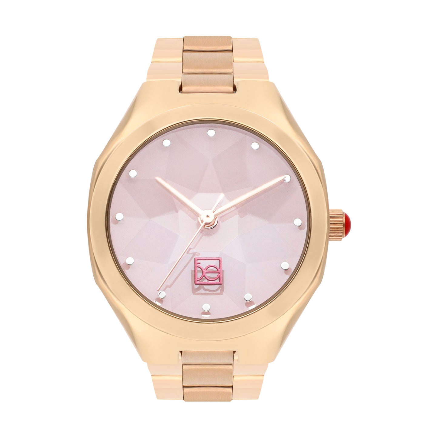 Reloj Cloe Análogo para Dama con Cristal Interior Facetado y Extensible de Acero Inoxidable OE2612
