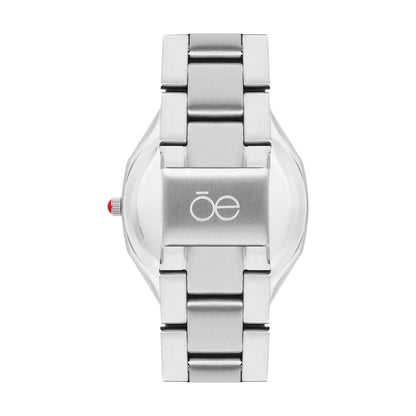 Reloj Cloe Análogo para Dama con Cristal Interior Facetado y Extensible de Acero Inoxidable OE2612