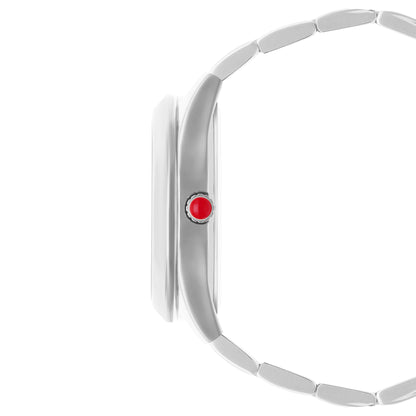 Reloj Cloe Análogo para Dama con Cristal Interior Facetado y Extensible de Acero Inoxidable OE2612