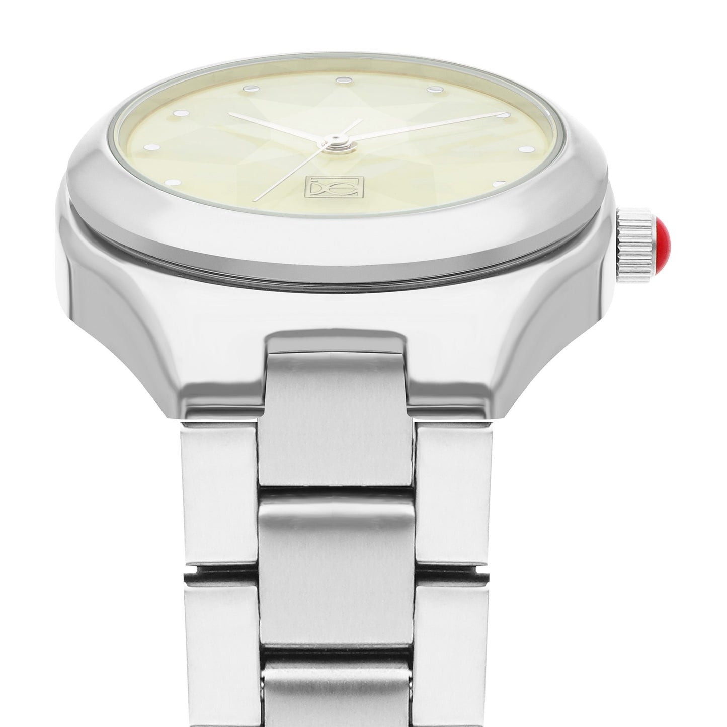 Reloj Cloe Análogo para Dama con Cristal Interior Facetado y Extensible de Acero Inoxidable OE2612